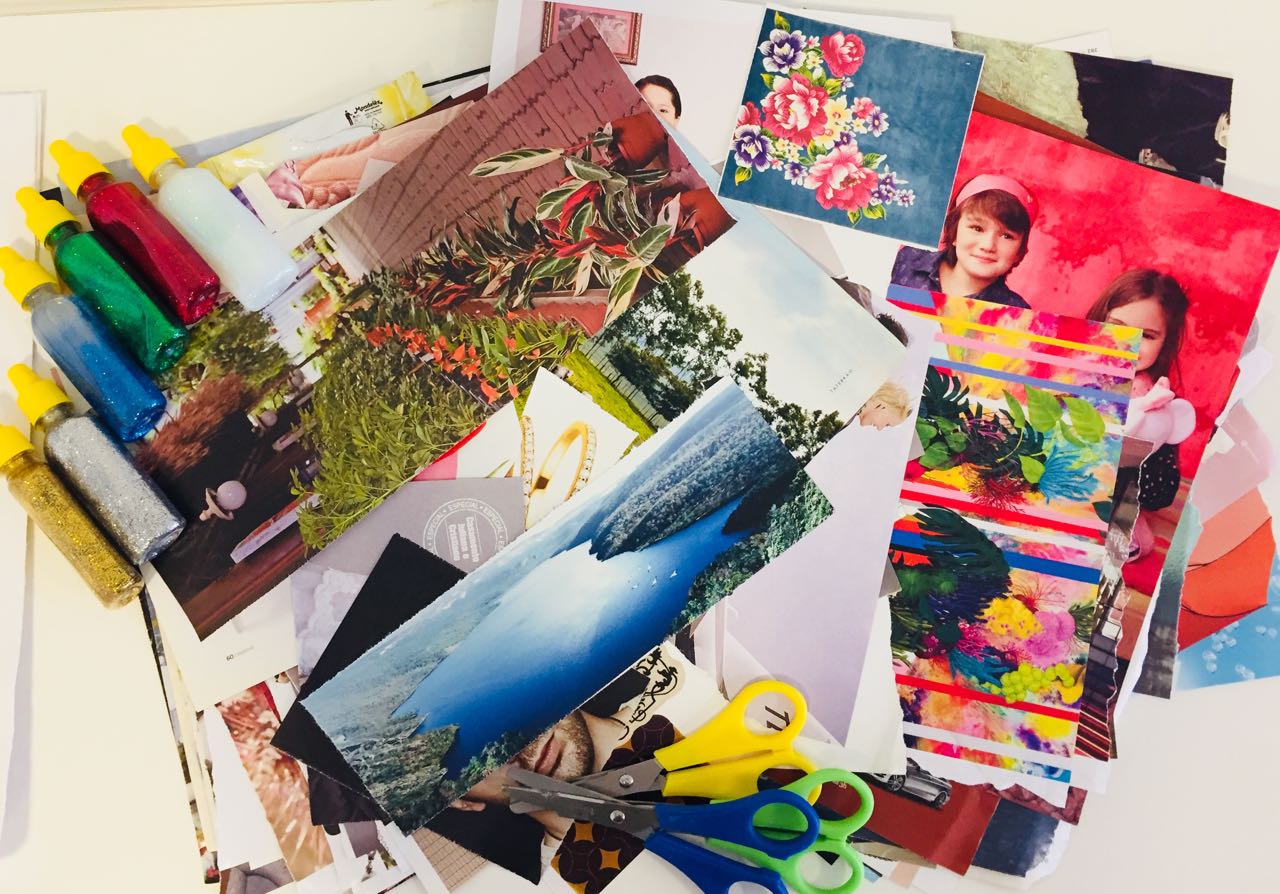 Técnica Expressiva Colagem com recortes de revistas